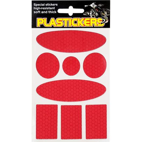 Set Adesivi Rifrangenti Plasticker, Rosso (1/2)