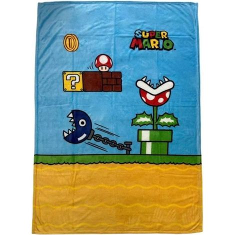 Copertura Sherpa - MARIO BROS - Vintage - 100 x 150 cm (1/4)