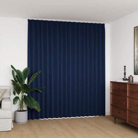 Rideau occultant avec crochets, bleu, 290 x 245 cm (1/5)
