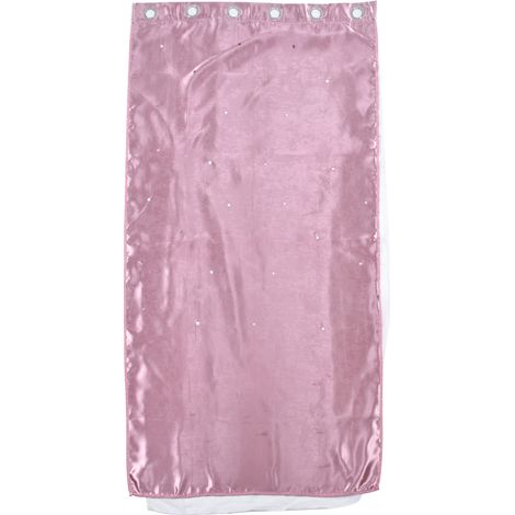 Rideau en polyester noir avec filtre respirant naturel pour chambre, salon ou salle de classe - Rose (1/5)