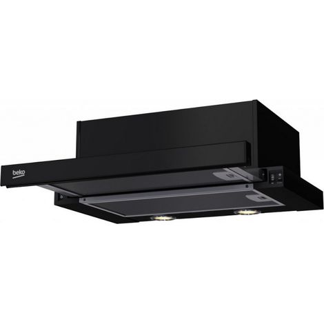 Beko – Hotte casquette 60 cm HNT62210B – Extraction 244 m³/h – 3 vitesses – Niveau sonore 59 dB – Éclairage LED (1/3)