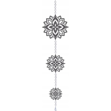 Ghirlanda di fiori pendente, decorazione glamour, grigia
