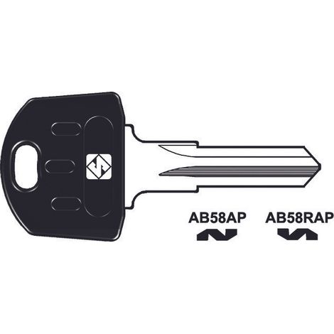 Chiavi per cilindri abus 5 spine piccole - ab58rap sx
