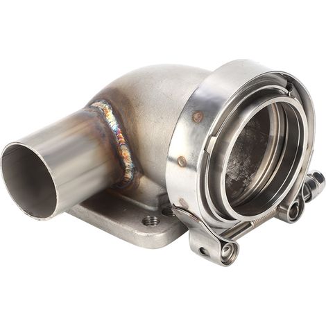 Adaptateur de coude Turbo T3/T4, bande en V de 2.5 pouces, bride en fonte, Tube 90 °