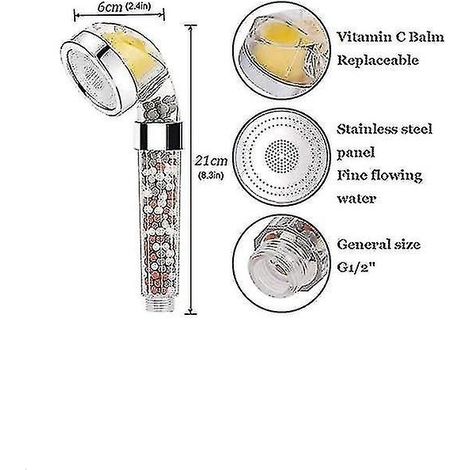 Filtre pour pommeau de douche à main haute pression pour eau dure - Débit optimisé