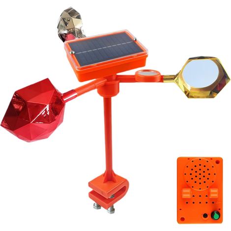 Dispositif Réflecteur Anti-Oiseaux Extérieur - Dispositif Rotatif Anti Pigeons Moineaux Et Pics pour Jardin,à Energie Solaire pour Pics Moineaux sur Toit Verger Jardin Balcon Fenêtre