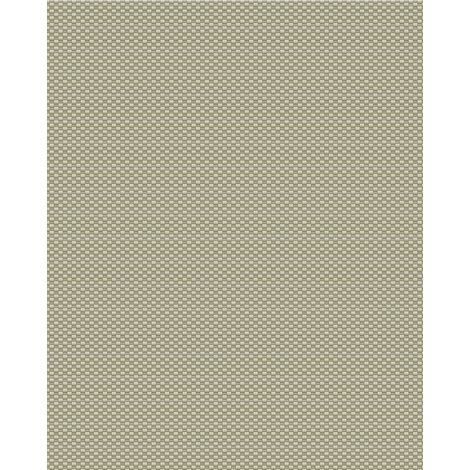 Carta da parati tono su tono Profhome BA220083-DI Carta da parati TNT goffrata a caldo goffrata tono su tono ed accenti metallici oliva argento 5,33 m2
