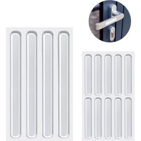 Lot de 14 patins de protection transparents en silicone pour meubles, anti bruit, pour portes d'armoires, cuisine, salle de bain et bureau (1/5)
