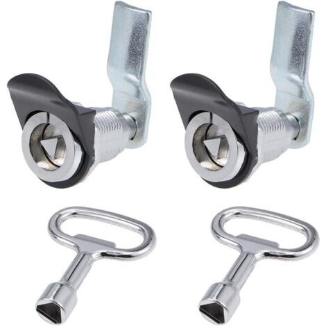 Serrure Triangle came longue clés argent 2 Paquet (1/4)