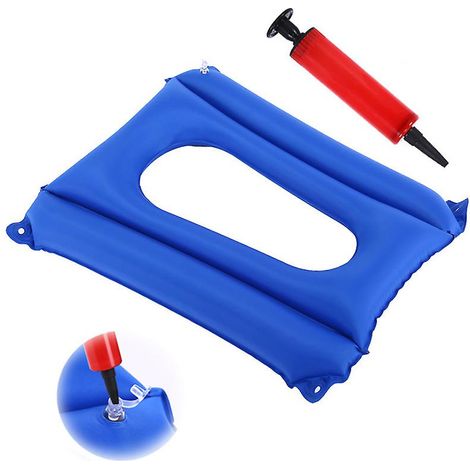 Coussin gonflable carré respirant pour soulager la douleur des personnes âgées et handicapées en fauteuil roulant et sur les chaises de toilettes (1/3)