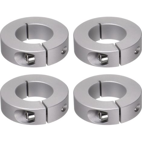 4pcs Bague de Réglage Bague Arrêt d'axe Butée Arbre Collier 30mm Alésage Aluminium Alliage Diviser Colliers Vis, 55mm OD, 15mm Largeur pour Roue Brouette Pont Boîte Vitesses (1/5)