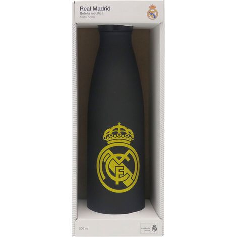 CYPBRANDS Real Madrid, Botella, Botella de Agua, Bidón, Cantimplora, Color Blanco, Producto Oficial