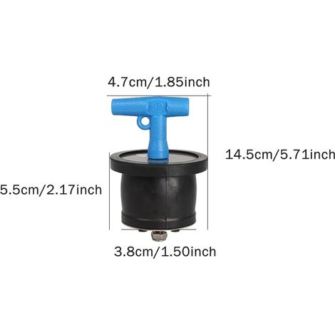 Coperture per tubi flessibili in acciaio inox compatibili per sigillatura e pulizia, coperture antiriflusso per la pulizia invernale della piscina, coperture per scarichi di barche (misure: 38-47 mm) (1/5)