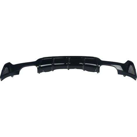 Difusor trasero para parachoques, plástico ABS de alta calidad, 159 mm de largo, 260 mm de ancho, 110 mm de alto, negro brillante. (1/5)