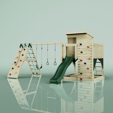 PolarPlay Tour de jeux Frida Vert 414 x 468 cm Barre de trapèze
