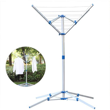 Rotary Washing Line Clothes Airer 4 Arm Folding Dryer Rack Aluminium Frame for Indoor and Outdoor (1/5)