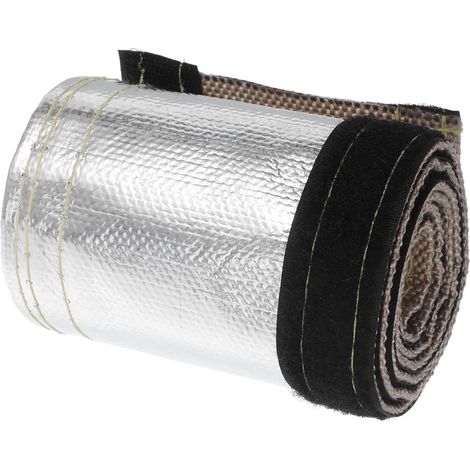 Manchon de Thermique et Application Polyvalente en Fibre de Verre Argenté Prévention Incendie pour Câbles de Frein et Faisceaux en Réparation Automobile (1/5)