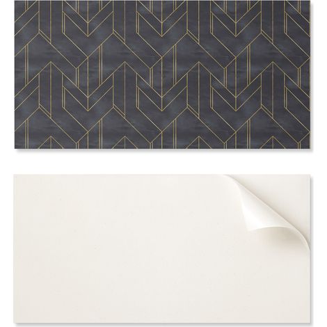 Panel autoadhesivo con estampado - Perfecto para la cocina 100x50 cm Geometr铆a de l铆neas y formas