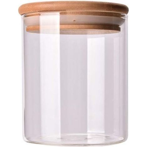 Bocaux de stockage bocaux en verre bocaux à épices récipient en verre hermétique avec couvercle bocal de stockage ensemble stockage en verre pots à épices de thé de cuisine-Fei Yu (1/3)