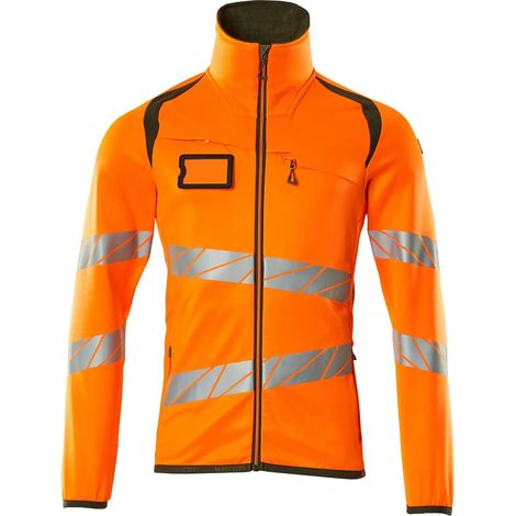 Mascot Fleecepullover mit Reißverschluss 19103 Gr. XL hi-vis orange/moosgrün