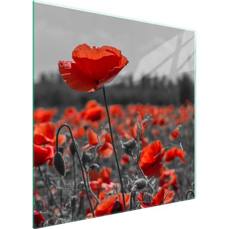 Glasofenschutzplatte 50x52 Blume (1/5)
