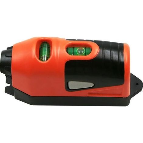 Mini vertical level, laser level, laser-guided horizontal line measuring tool - Orange (1/5)