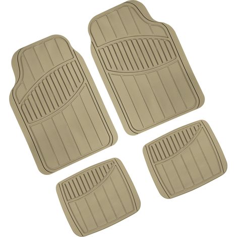 Kyoto, serie tappeti universali in pvc 4 pezzi - Beige (1/2)