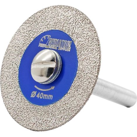 1pc disque de coupe diamantée, tige 6mm, diamètre 40mm, pour verre carrelage céramique marbre granit (1/5)