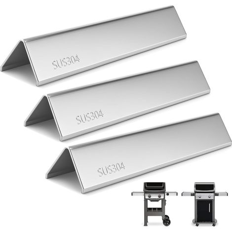 7635 Flavorizer Bars pour Weber Spirit E210, S210, E220, S220 avec Boutons de Commande Avant, Plaque chauffante en Acier Inoxydable 304 pour Barbecue Weber Spirit série 200