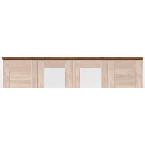 Kranzleiste aus Massivholz für 4-türigen Kleiderschrank NORDDEICH-137 in Wildeiche massiv, B/H/T: ca. 191/3/61 cm (1/2)