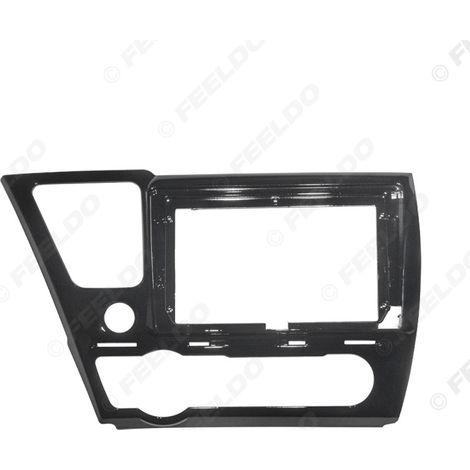 Applicable aux Honda Civic version américaine (2006-2013) : cadre de panneau de navigation Android grand écran 9 pouces, cadre de panneau audio modifié.