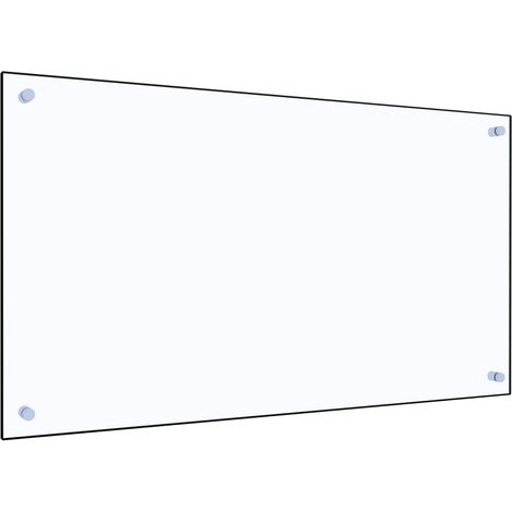 Dosseret de cuisine Fond de hotte Crédence de cuisine Transparent 90x50 cm Verre trempé NSME7748 (1/5)