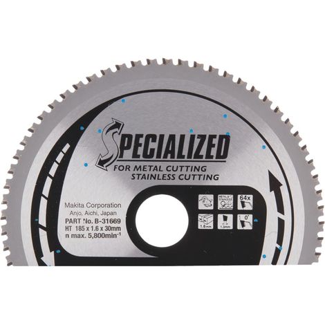 LAME TCT PO SIL 185/30/64 INOX MAKITA B-31669 (1/3)