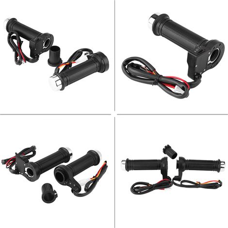 1 Paar universelle elektrische Motorrad-Lenkergriffe, 22 mm (7/8"), beheizbar. (1/5)
