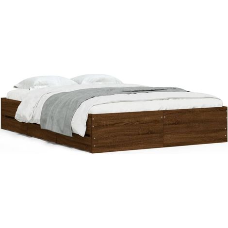 Maison Exclusive - Giroletto Cassetti Rovere Marrone 135x190 cm Legno Multistrato
