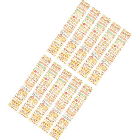 10 feuilles de ruban adhésif PET long, autocollants décoratifs mignons de style dessin animé pour calendrier, type 4 (1/5)