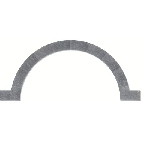 Kit de margelles pour escalier roman Pierre Naturelle Sinai - R150x30x3 cm - Bord rond - Gris (1/2)