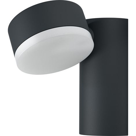 OSRAM ENDURA Style luminaire extérieur LED avec tête pivotante et éclairage direct en gris foncé, aluminium, protection IP44, pour terrasse et balcon