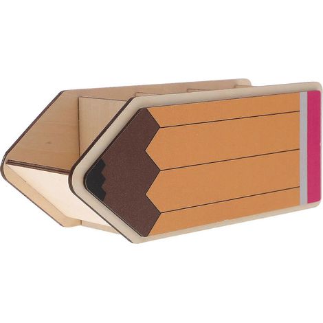 Distributeur de crayons en bois pour l'école avec ensemble de 3 pièces pour organiser le bureau (1/5)