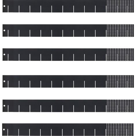 ADB Universal 6 Stk. Einteiler 60cm RAL7016 Anthrazitgrau Fachtrenner Trennblech (1/4)