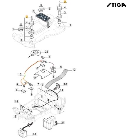 Kugelgelenk Stoßstange Roboter Rasenmäher ORIGINAL STIGA 322745049/0