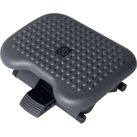 HOMCOM Support de pieds ergonomique pour bureau, inclinaison réglable 30°, hauteur à 3 niveaux, pour domicile et entreprise, couleur gris anthracite (1/5)
