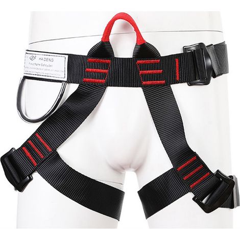 Harnais d'escalade demi-corps, capacité de charge élevée, sécurité maximale, ceinture réglable librement pour descente et sauvetage (1/5)