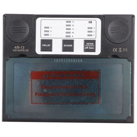 Écran de Masque de Soudure Auto-Obscurcissant 110x90mm - Alimentation Solaire - Pour Casque de Soudage Professionnel (1/4)