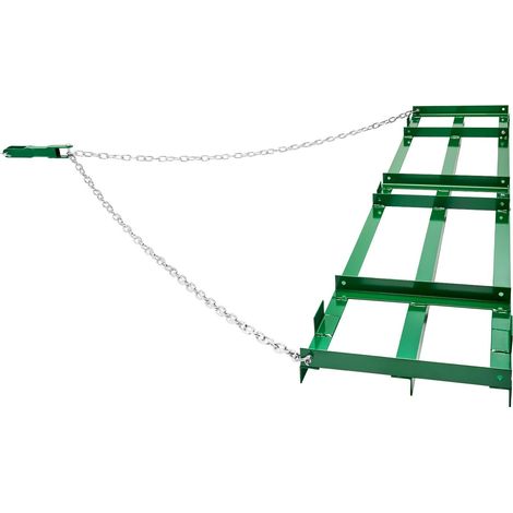 Herse de traction 2,4 m, barres réglables et chaîne 1,8 m, pour quad, UTV, tracteur et tondeuse. Nivelage de terrain et entretien de pelouse robuste. (1/5)