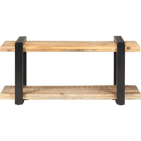 vidaXL Mueble para TV de madera maciza de mango rugosa 90x40x40 cm (1/2)