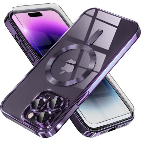 Funda para iPhone 14 Pro, Electro MagSafe, Morada + Protector de pantalla (1/5)