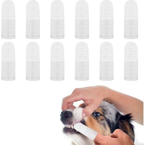 Lot de 12 brosses à dents pour chien, 360° en nylon pour nettoyer les dents, soin dentaire, brosse à doigt pour chiots, chats et petits animaux (1/5)