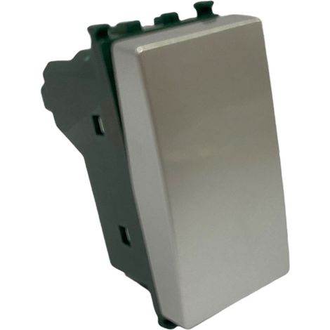 Kit 3 Interruttore unipolare silver compatibile con vimar plana pulsante 1p 16ax 250vac (1/3)