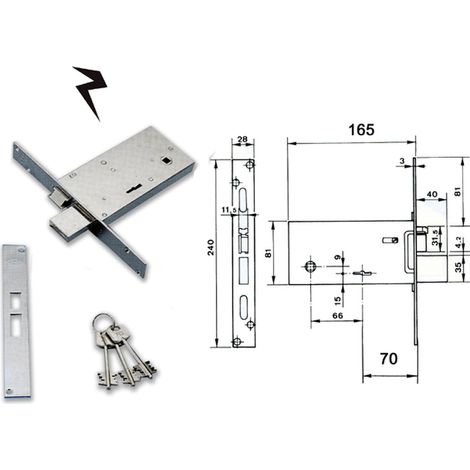 Serratura Elettrica Doppia Mappa mm 70 6901/Sa YALE